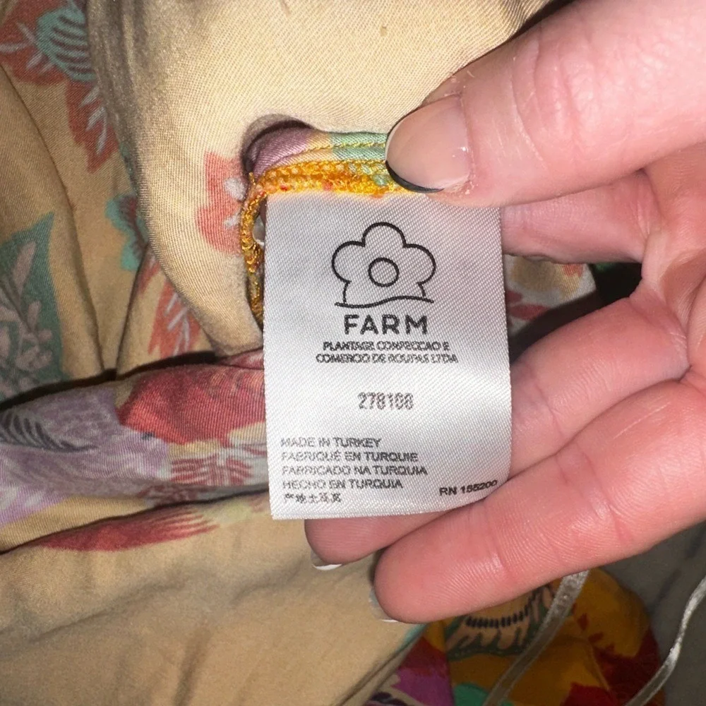 NWT Farm Rio Size Large Petite Floral One-Shoulder Cutout Maxi Colorful Dress - Picture 12 of 15